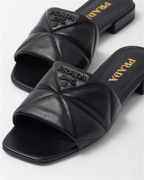 prada quilted nappa leather sabots|Black Quilted Nappa Leather Sabots .